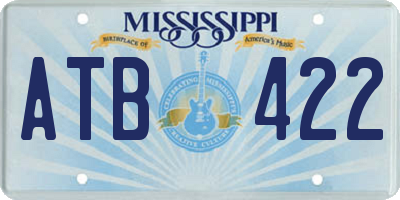 MS license plate ATB422