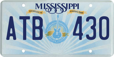 MS license plate ATB430