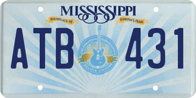 MS license plate ATB431