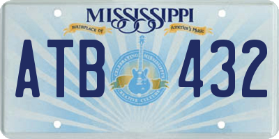 MS license plate ATB432