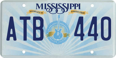 MS license plate ATB440