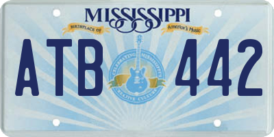 MS license plate ATB442