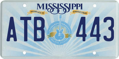 MS license plate ATB443