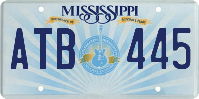 MS license plate ATB445