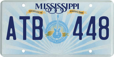 MS license plate ATB448