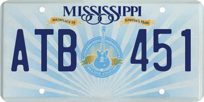 MS license plate ATB451