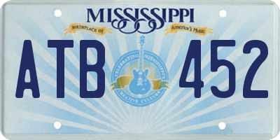 MS license plate ATB452
