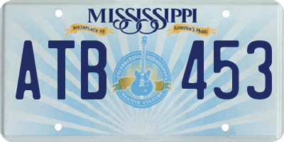 MS license plate ATB453