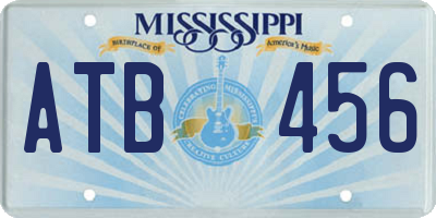 MS license plate ATB456