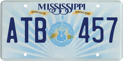 MS license plate ATB457