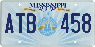 MS license plate ATB458