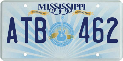 MS license plate ATB462