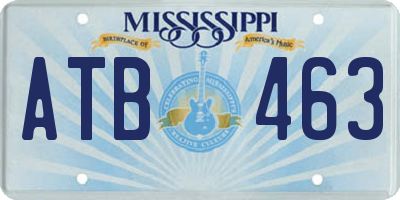 MS license plate ATB463