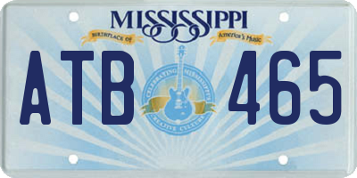 MS license plate ATB465