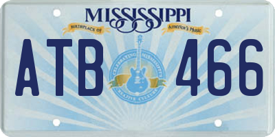 MS license plate ATB466