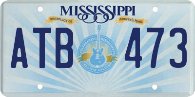 MS license plate ATB473