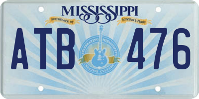 MS license plate ATB476