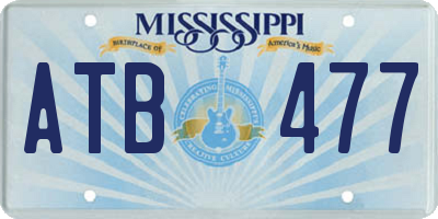 MS license plate ATB477