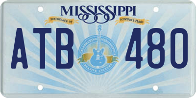 MS license plate ATB480