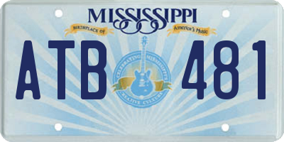 MS license plate ATB481