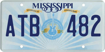 MS license plate ATB482