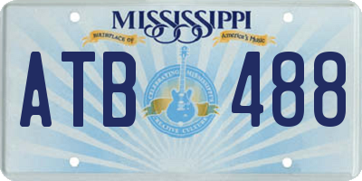 MS license plate ATB488