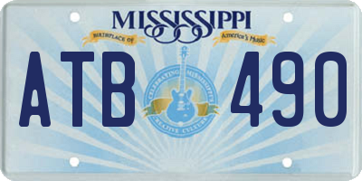 MS license plate ATB490
