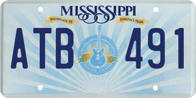 MS license plate ATB491