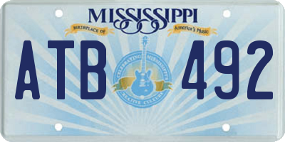 MS license plate ATB492