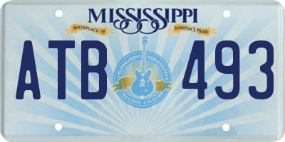 MS license plate ATB493