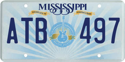 MS license plate ATB497
