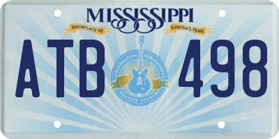 MS license plate ATB498