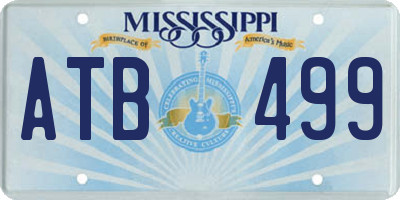 MS license plate ATB499
