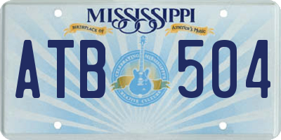 MS license plate ATB504