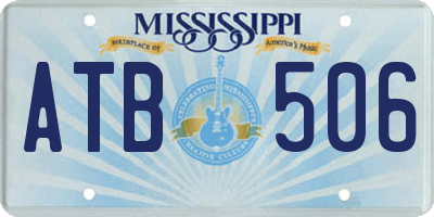MS license plate ATB506