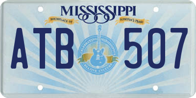 MS license plate ATB507