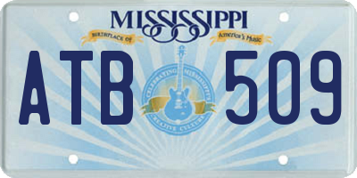 MS license plate ATB509
