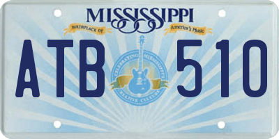 MS license plate ATB510
