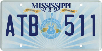 MS license plate ATB511