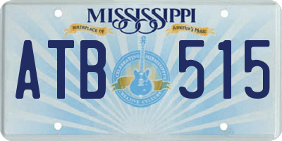 MS license plate ATB515