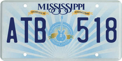 MS license plate ATB518