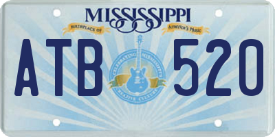 MS license plate ATB520