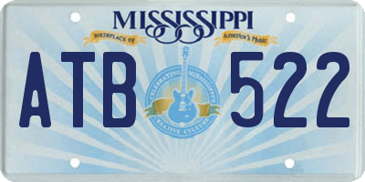 MS license plate ATB522