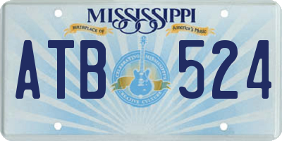 MS license plate ATB524