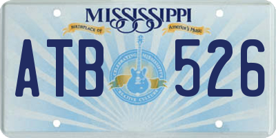 MS license plate ATB526