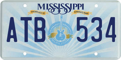 MS license plate ATB534