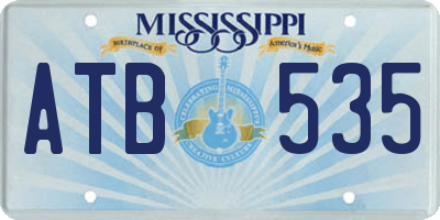 MS license plate ATB535