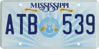 MS license plate ATB539