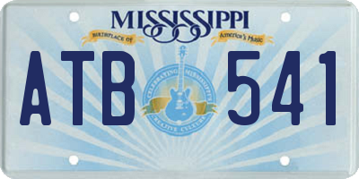 MS license plate ATB541
