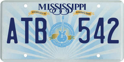 MS license plate ATB542